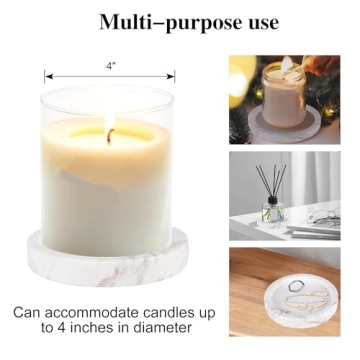 WORHE Premium Natural Marble Candle Holder for Home Decor