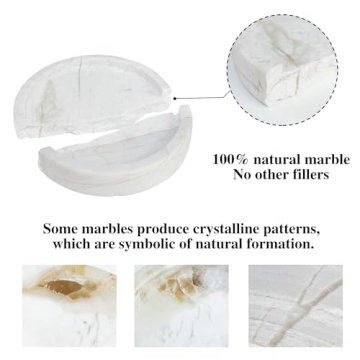 WORHE Premium Natural Marble Candle Holder for Home Decor