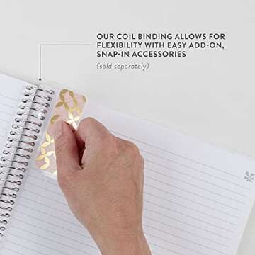 Erin Condren 8.5" X 11" Spiral Bound College Ruled Notebook - Star Wars Watercolor Leia, 160 Lined P...