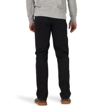 Wrangler Authentics Men's Regular Fit Comfort Flex Waist Jean, Black, 32W x 30L