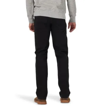 Wrangler Authentics Men's Regular Fit Comfort Flex Waist Jean, Black, 32W x 30L