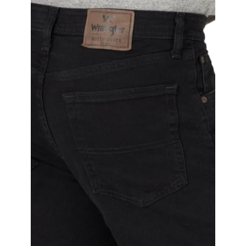 Wrangler Authentics Men's Regular Fit Comfort Flex Waist Jean, Black, 32W x 30L
