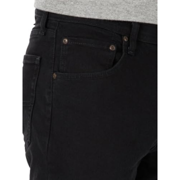 Wrangler Authentics Men's Regular Fit Comfort Flex Waist Jean, Black, 32W x 30L