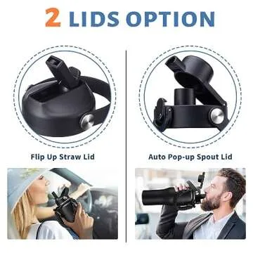 32oz Insulated Water Bottle for Car Cup Holders