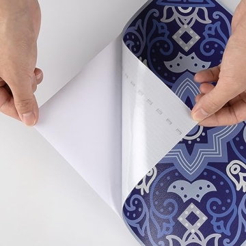 Durable Blue Flower Peel and Stick Floor Tile - 10pc Set