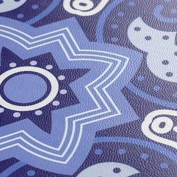 Durable Blue Flower Peel and Stick Floor Tile - 10pc Set