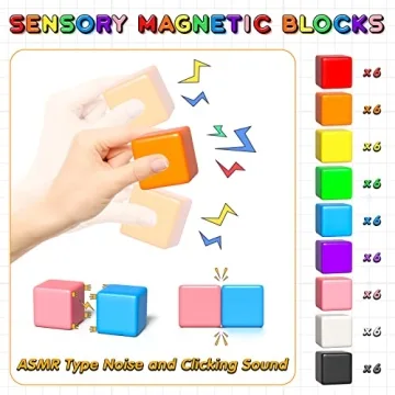 54PCS Magnetic Building Blocks for Kids 3-5