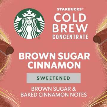 Starbucks Cold Brew Coffee Concentrate, Limited Edition Sweetened Brown Sugar Cinnamon, 100% Arabica, Multi-Serve Bottle (32 Fl Oz)