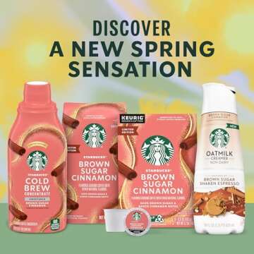 Starbucks Cold Brew Coffee Concentrate, Limited Edition Sweetened Brown Sugar Cinnamon, 100% Arabica, Multi-Serve Bottle (32 Fl Oz)