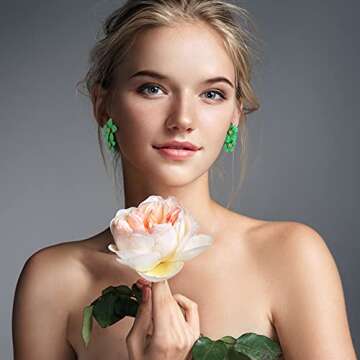 Elegant 7 Pairs Boho Flower Stud Earrings for Women