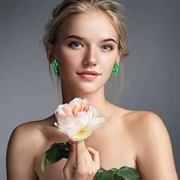 Elegant 7 Pairs Boho Flower Stud Earrings for Women