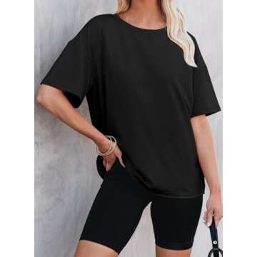 EVALESS Women’s Oversized Spring Tops 2025 Fashion Tee
