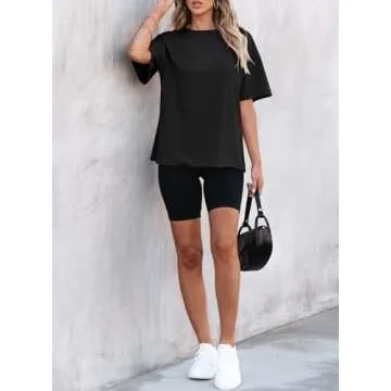 EVALESS Women’s Oversized Spring Tops 2025 Fashion Tee