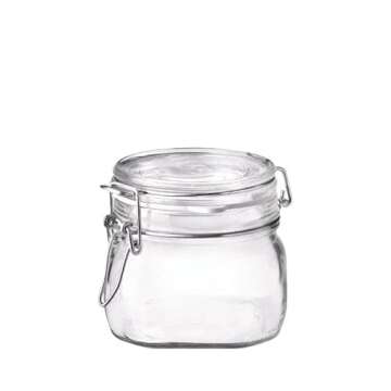 BORMIOLI ROCCO .5L Glass Canning Jar: Preserve with Style and Freshness