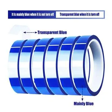 MEBMIK Blue Heat Transfer Tape – 6 Rolls for Sublimation