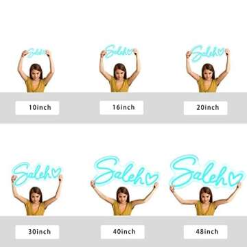 IbayNawi Custom Neon Signs, Personalized Neon Sign for Wall Decor, Neon Sign Customizable for Bedroom, Wedding, Birthday Party(Optional 10" to 55")