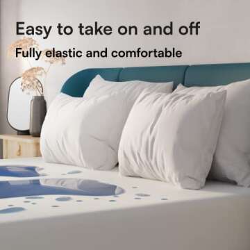 Niagara Waterproof Mattress Protector Twin 39x75 Cover Deep Pocket Breathable Noiseless 8-20Inches Bed Smooth Jersey Mattress Pad Cover Fully Ultra Thin Polyester