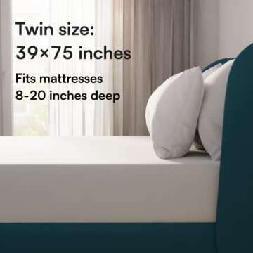 Niagara Waterproof Mattress Protector Twin 39x75 Cover Deep Pocket Breathable Noiseless 8-20Inches Bed Smooth Jersey Mattress Pad Cover Fully Ultra Thin Polyester