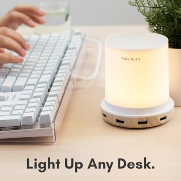 Macally Small Touch Lamps with USB Charging