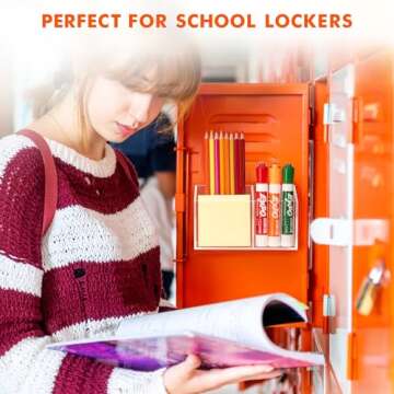 BEYGORM Magnetic Dry Erase Marker Holder for Whiteboard,Non-slip Acrylic Magnet Pen Holder for Fridge Refrigerator,Locker Organizer for Work,Locker Accessories,Pencil Cup for Desk,Marker Organizer