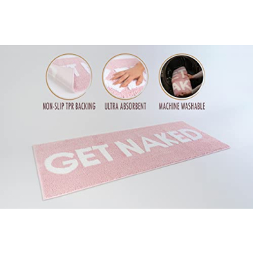 Get Naked Bath Mat - Funny and Chic Bathroom Decor