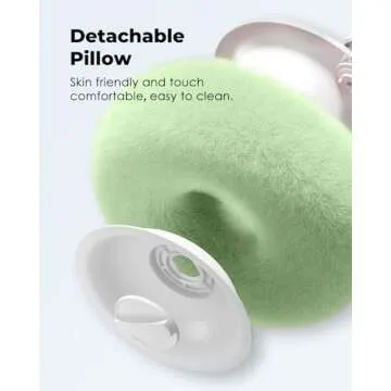 Viozon Tablet Stand Pillow, Compatible with 4.7"-13" Phone/Tablet, iPad, iPhone, Samsung, Google, Kindle, 360°Adjustable Phone Holder for Bed with Soft Plush Fabric, and Detachable Bowl, Green