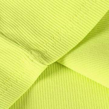 Artfish Women's Sleeveless Tank Top Form Fitting Scoop Neck Ribbed Knit Basic Cami Shirts Neon Green, S