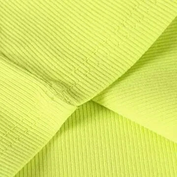 Artfish Women's Sleeveless Tank Top Form Fitting Scoop Neck Ribbed Knit Basic Cami Shirts Neon Green, S