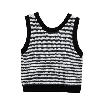 Silly Turtle Sweater Vest Women Casual Crochet Top