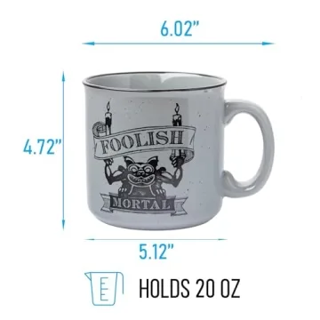 Haunted Mansion Foolish Mortal Mug, 20 Oz - Disney Magic