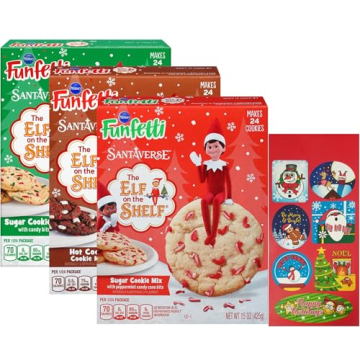 Funfetti Elf On The Shelf Cookie Mix Bundle for Festive Baking
