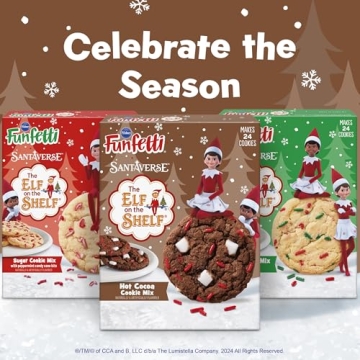 Funfetti Elf On The Shelf Cookie Mix Bundle for Festive Baking