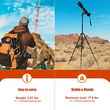 PHOPIK 77" Camera Tripod for DSLR - Lightweight & Adjustable