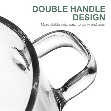 GANAZONO Clear Borosilicate Cooking Pot with Lid