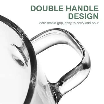 GANAZONO Clear Borosilicate Cooking Pot with Lid