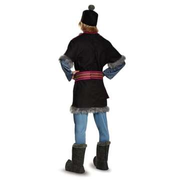 Disney Kristoff Costume for Adults, Frozen Men's Tunic with Hat, Belt and Pants and Boot Covers, 2X Large