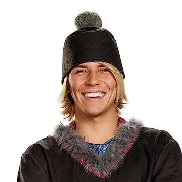 Disney Kristoff Costume for Adults, Frozen Men's Tunic with Hat, Belt and Pants and Boot Covers, 2X Large