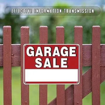 5Pcs Garage Sale Sign Kits, 14" x 10" Double-Sided Plastic Garage Sale Signs, 280 Multi-Color Pricing Stickers,Directional Arrows & Fluorescent Neon Stickers, Yard Garage Sale Supplies,Weather-Proof