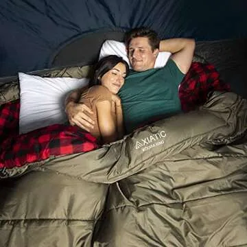 AXIATIC Kodiak King 20f King Size Oversize 2 Person Cold Weather Double Sleeping Bag