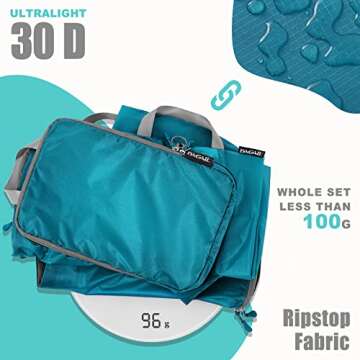 BAGAIL 4 Set/5 Set/6 Set Compression Packing Cubes Travel Accessories Expandable Packing Organizers