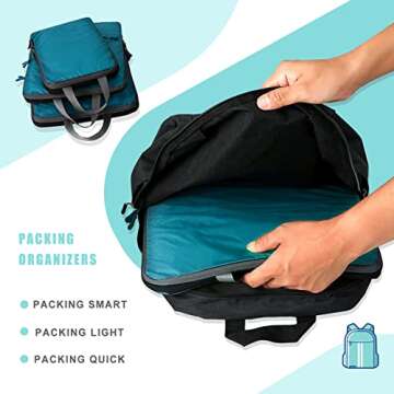 BAGAIL 4 Set/5 Set/6 Set Compression Packing Cubes Travel Accessories Expandable Packing Organizers