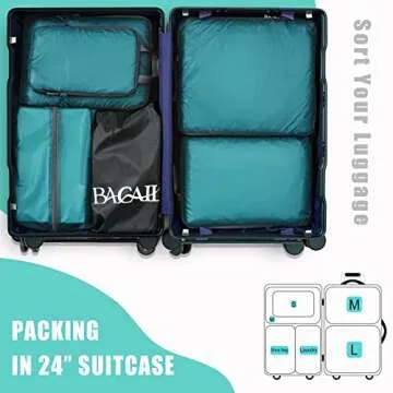 BAGAIL Compression Packing Cubes for Travel Organization