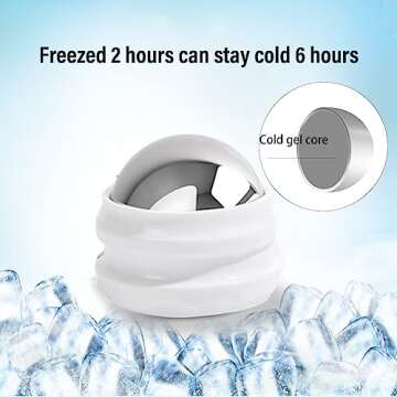 Flyfan Cold Massage Roller Ball - Gifts for Boyfriend Him, Stays Cold for 6 Hours, Gifts for Men Wom...