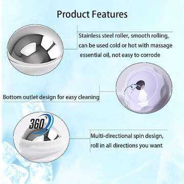 Flyfan Cold Massage Roller Ball for Muscle Relief Therapy