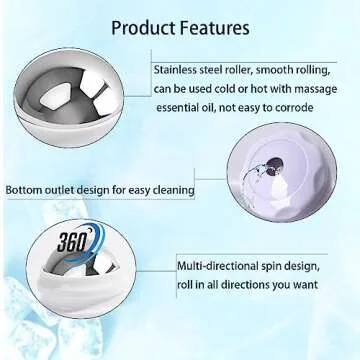 Flyfan Cold Massage Roller Ball for Muscle Relief Therapy