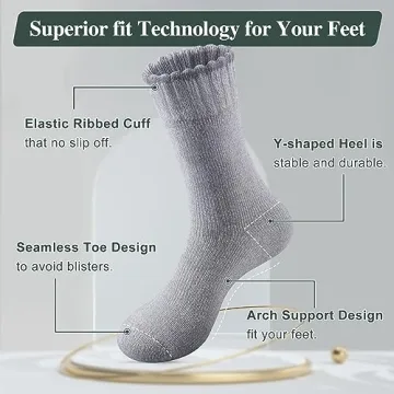 Annsuki Men's Wool Socks - 5 Pack Thermal Winter Comfort