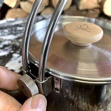 ÜBERLEBEN Kessel Stainless Steel Camping Kettle - 37 fl oz