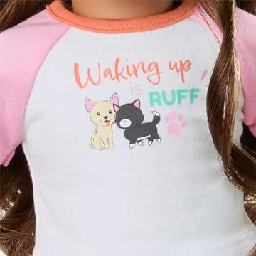 American Girl Truly Me Doll Waking Up is RUFF PJs