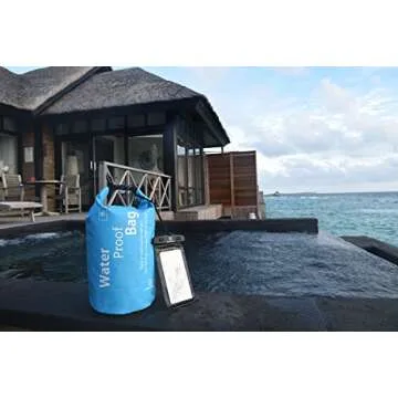 Freegrace Waterproof Dry Bag - Lightweight Dry Sack with Seals and Waterproof Case -Float on Water -Keeps Gear Dry for Kayaking, Beach, Rafting, Boating, Hiking, Camping and Fishing (10L, Sky Blue)