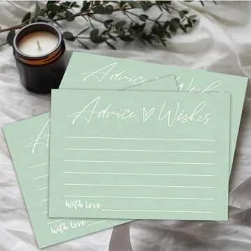 30 Pieces Advice and Wishes Cards, Minimalist Wedding Advice Cards, 4x6 Inches Advice Card, Wedding Registry Ideas, Advice Cards for Bridal Shower, Baby Shower, Newlyweds, Graduate-A05